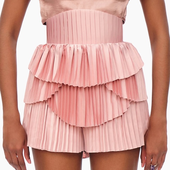 Andrea Iyamah Hibi Pleated High Rise Shorts - Picture 3 of 9